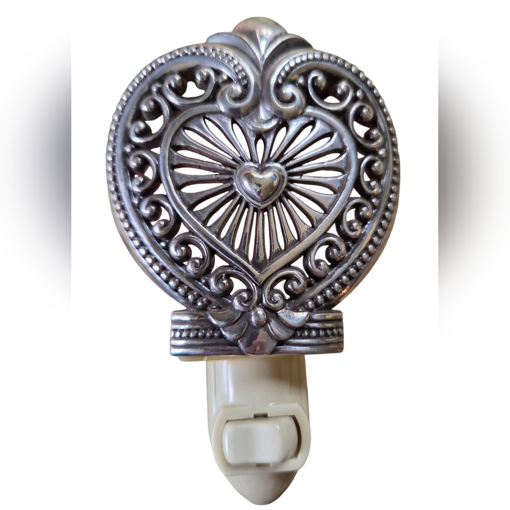 Brighton Silver Heart Nightlight 3.5"
